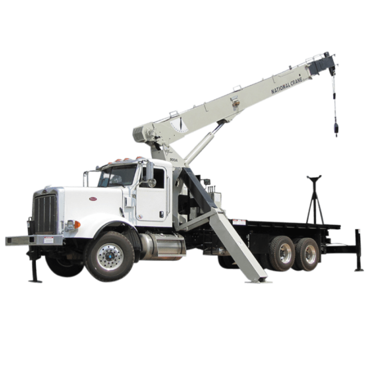 National Crane truck. MacDonald Crane provides crane sales, rentals, and service. Heavy-duty lifting equipment. Boston, MA.