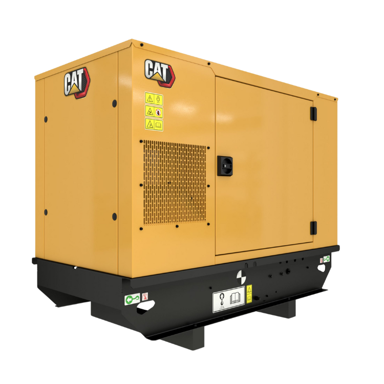 Yellow CAT generator set for power solutions. MacDonald Crane provides reliable power equipment in Boston, MA.